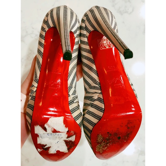 Christian Louboutin “Greissimo” Peep Toe Pumps - Picture 8 of 17